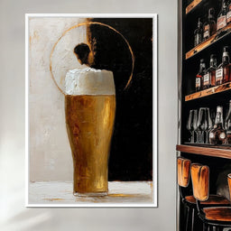 Golden Beer Against the Divide - NicheCanvas