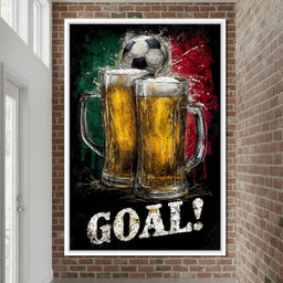 Italian Football Beer Goal - NicheCanvas