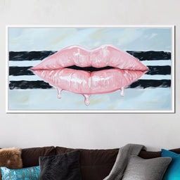 Pink Allure on Striped Horizon - NicheCanvas