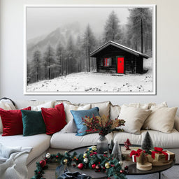 Cabin Solitude Winter Tale - NicheCanvas