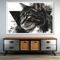 Golden Eyed Tabby Portrait - NicheCanvas