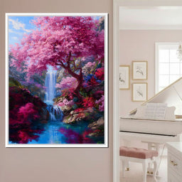 Cherry Cascade Dream Valley - NicheCanvas