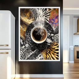 Cosmic Coffee Safari Dream - NicheCanvas