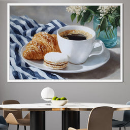 Morning Coffee Pastry Stilllife - NicheCanvas