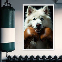 Samoyed Pugilist - NicheCanvas