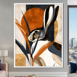 Solitary Hare Before The Setting Sun - NicheCanvas