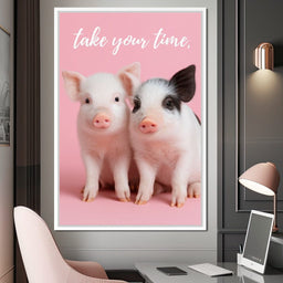 Take Your Time Piglet Pals - NicheCanvas