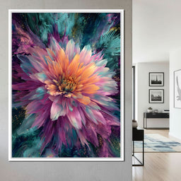 Galactic Petal Burst - NicheCanvas