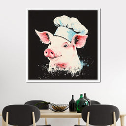 Cheerful Chef Piglet - NicheCanvas