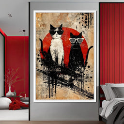 Streetwise Cats With Shades - NicheCanvas