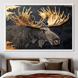 Golden Majesty Among Leaves - NicheCanvas