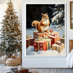 Winter Squirrel Gifts - NicheCanvas