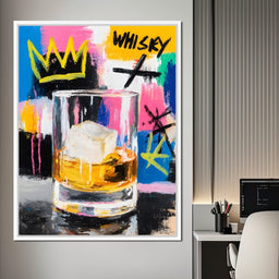 Whiskey Crown Pop Graffiti Scene - NicheCanvas