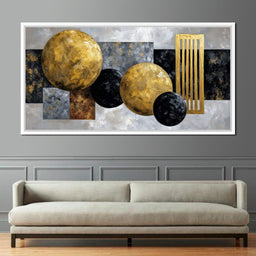 Golden Geometric Orbits - NicheCanvas
