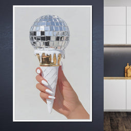 Melting Disco Cone Pop Painting - NicheCanvas