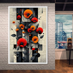 Spectral Monochrome Blooms - NicheCanvas