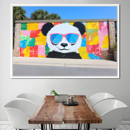 Street Art -  Panda Shades - NicheCanvas