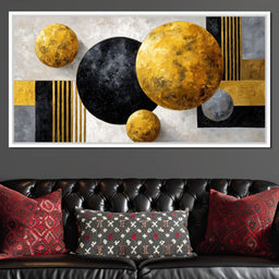 Modern Gold Geometric Orbs - NicheCanvas