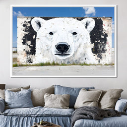 Street Art - Polar Bear - NicheCanvas