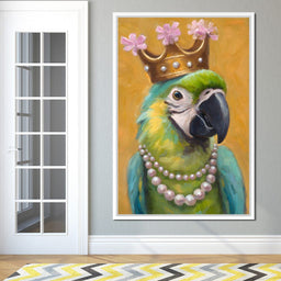 Regal Parrot Pearl Crowned - NicheCanvas