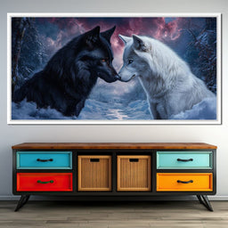 Winter Wolves Couple - NicheCanvas