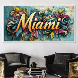 Miami Floral Wonder - NicheCanvas