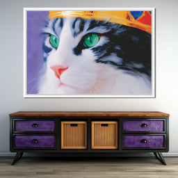 Majestic Feline Emerald Eyes - NicheCanvas