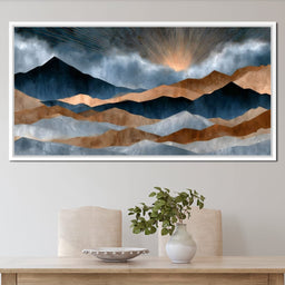 Gilded Peaks Beyond The Clouds - NicheCanvas