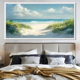 Seaside Tranquility Pathway - NicheCanvas