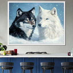 Eternal Snowbound Wolves - NicheCanvas