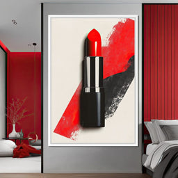 Radiant Lipstick Allure on Canvas - NicheCanvas