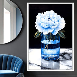 Floral Elegance in Reflection - NicheCanvas