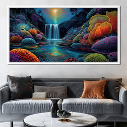 Neon Reef Falls - TooplesArt - NicheCanvas