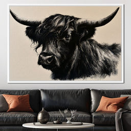 Solitary Guardian of the Highland Plains - NicheCanvas