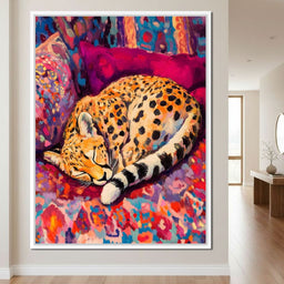 Vivid Safari Dreaming Cheetah - NicheCanvas