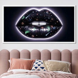 Cosmic Lips Allure of the Night - NicheCanvas