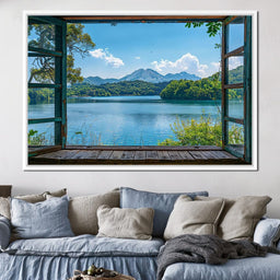 Serene Lakeside Retreat - NicheCanvas