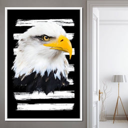 Regal Eagle Brushstroke Freedom - NicheCanvas
