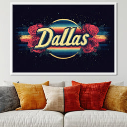 Retro Rose Radiance Dallas - NicheCanvas