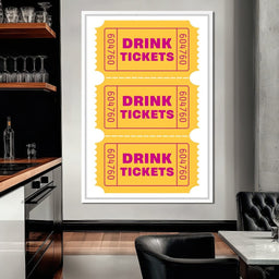 Vintage Drink Ticket Strip - NicheCanvas
