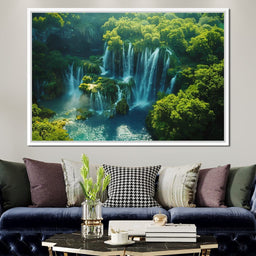 Emerald Cascade Symphony - NicheCanvas