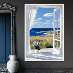 Ocean Breeze Through Open Window - NicheCanvas