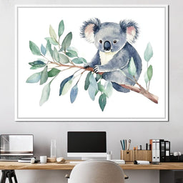 Koala on Eucalyptus - NicheCanvas