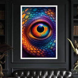 Prismatic Vision of the Ancient Reptile - NicheCanvas