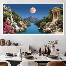 Moonlit Oasis Tranquility - NicheCanvas