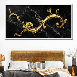 Baroque Flame on Obsidian Stone - TooplesArt - NicheCanvas