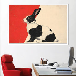 Rabbit's Geometric Poise - NicheCanvas