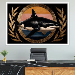Gilded Shark Triumph Halo - NicheCanvas