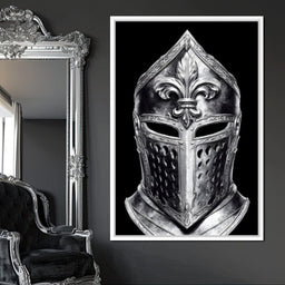 Silver Knight Fleur Helm Majesty - NicheCanvas