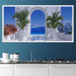 Mediterranean Archway Vista - NicheCanvas